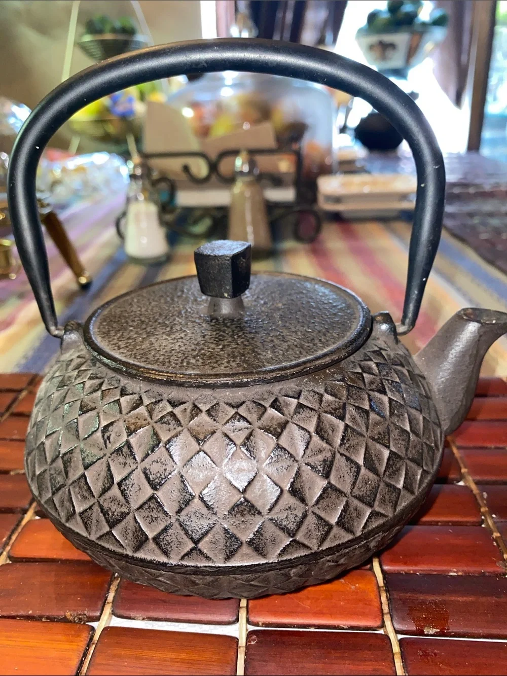 Vintage Japanese Cast Iron Teapot (stand not included)